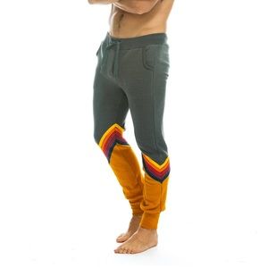 AVIATOR NATION GLIDER STRIPE SWEATPANTS medium